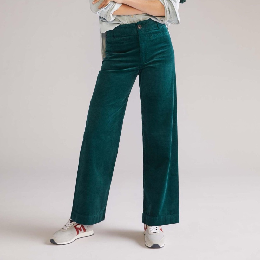 The Colette Wide-Leg Corduroy Pants by Maeve